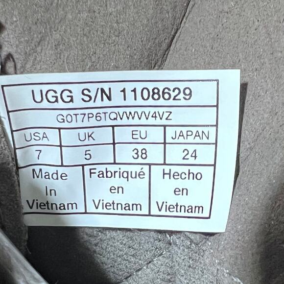 Ugg Wedge Boot Women 7 Mole Brown Kriston Nubuck Leather Waterproof - Picture 9 of 9